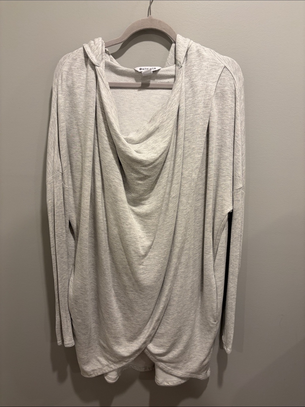 Athleta Wrap Hooded Tunic Sweatshirt